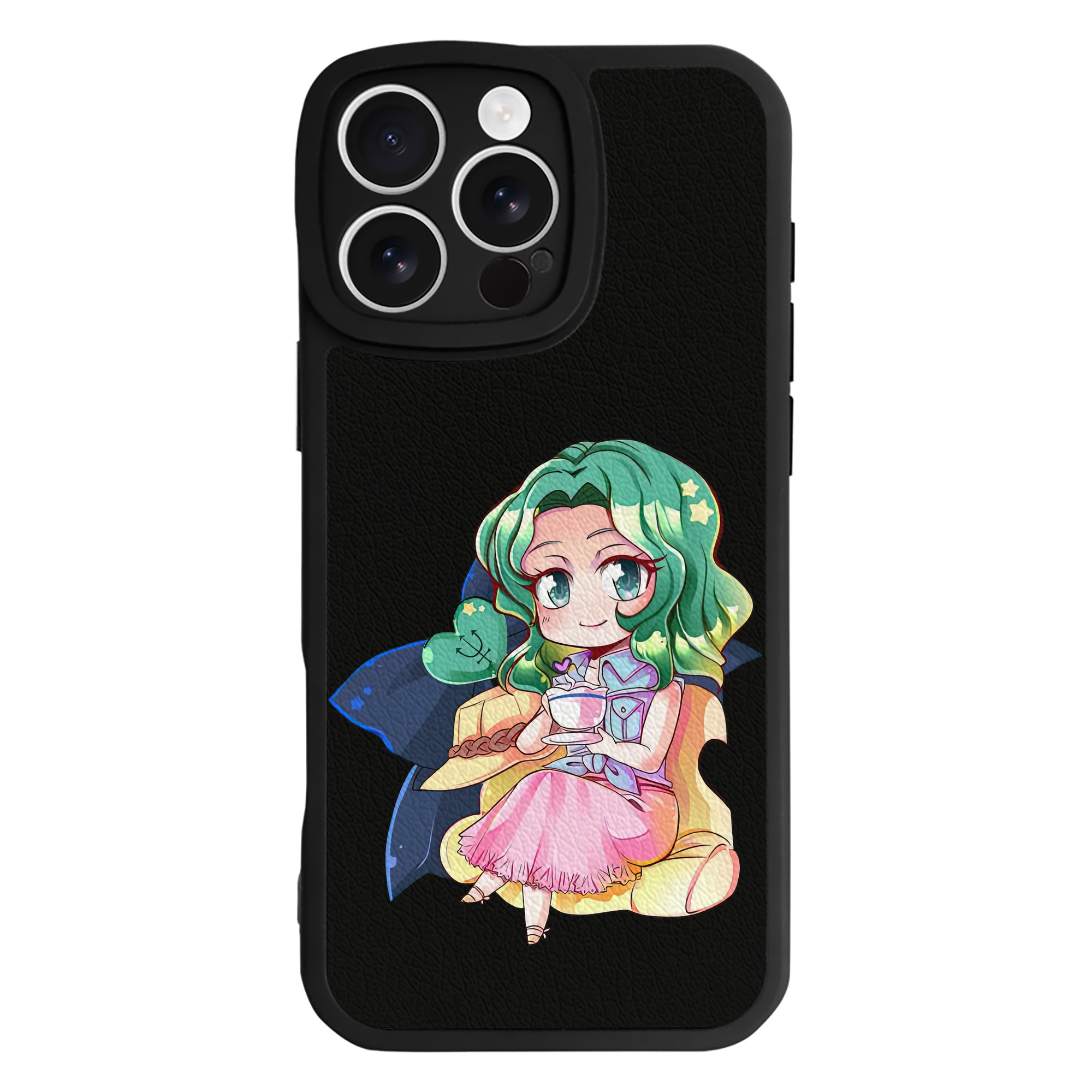 （画像用） 美少女戦士セーラームーン 海王 みちる（かいおう みちる） Sailor Moon Kaiou Michiru 【iPhone 16シリーズ対応】シリコンスマホケース（レザー調） 材質：シリコン